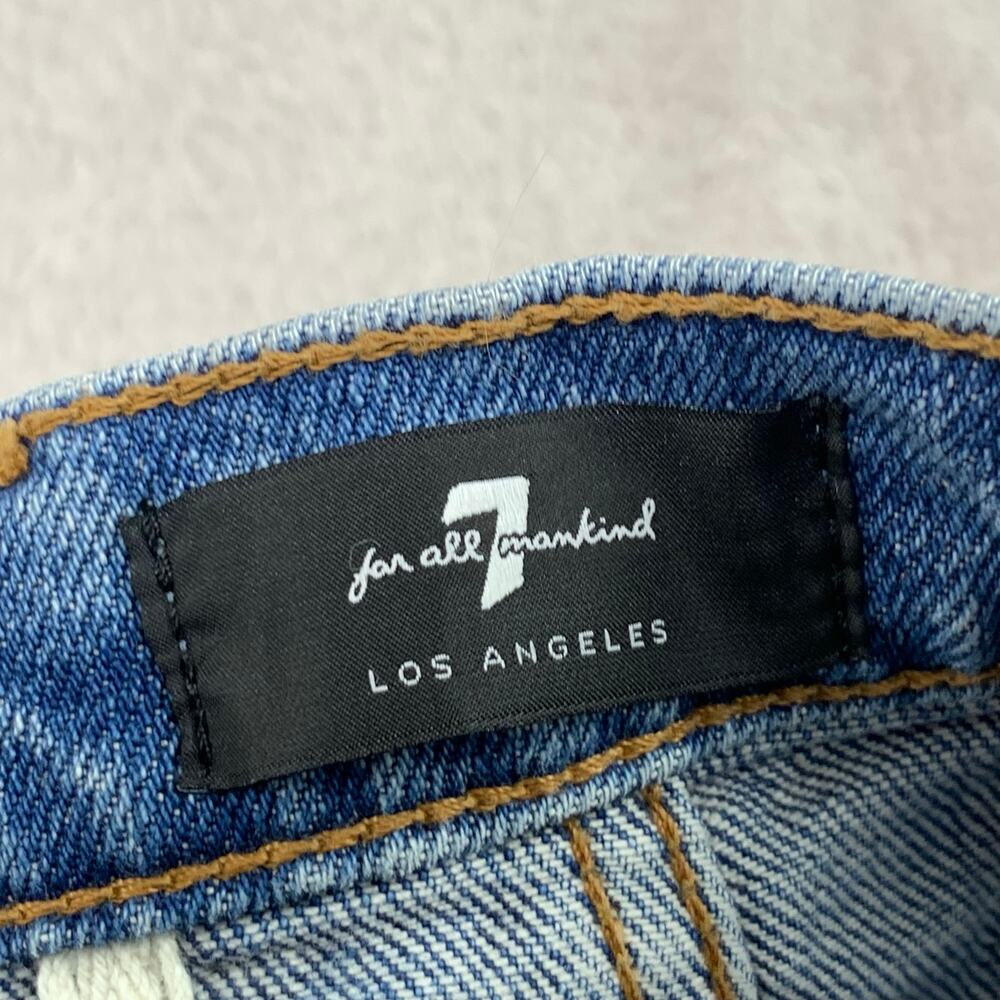 NWT 7 For All Mankind Jeans Easy Slim Embroidered Womens 24 Boho Festival $278 - Picture 4 of 16